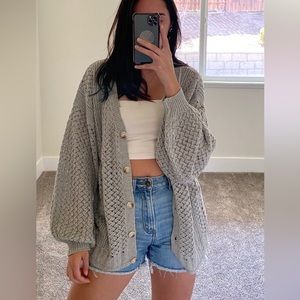 Knitted Grey Cardigan
